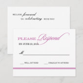 Classic Elegance Wedding Reply Briefkaart (Voorkant / Achterkant)