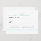 Classic Elegance Wedding Reply Briefkaart (Voorkant / Achterkant)