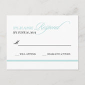 Classic Elegance Wedding Reply Briefkaart (Voorkant)