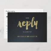 Classic Elegance - Wedding RSVP Briefkaart (Voorkant / Achterkant)