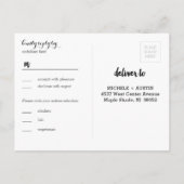 Classic Elegance - Wedding RSVP Briefkaart (Achterkant)