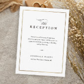 Classic Elegant Black and White Wedding Reception Informatiekaartje