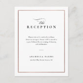 Classic Elegant Black and White Wedding Reception Informatiekaartje (Voorkant)