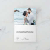 CLASSIC ELEGANT BLACK EN WHITWEDDING DANK U BEDANKKAART (Binnen)