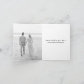 CLASSIC ELEGANT BLACK EN WHITWEDDING RSVP KAART (Binnen)