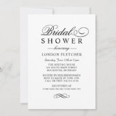 Classic Elegant Black Wedding Vrijgezellenfeest Kaart (Voorkant)