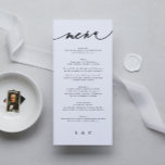 Classic Elegant Black White Monogram Menu<br><div class="desc">slim menu om het collectie aan te passen *als u meer papieren opties wilt,  kunt u dit ontwerp overbrengen naar een slim programma *of voor meer hulp contact met mij opnemen</div>