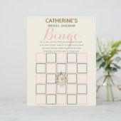 Classic  Elegant Bloemen Vrijgezellenfeest Bingo (Staand voorkant)