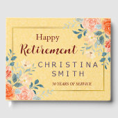 Classic Elegant Bloemen Waterverf Pensioen Partij Gastenboek (Voorkant)