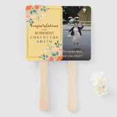 Classic Elegant Bloemen Waterverf Pensioen Partij Handwaaier (Voorkant en achterkant)