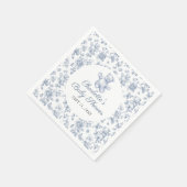 Classic Elegant Blue Boy Beer Baby shower Toile Servet (Hoek)