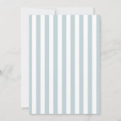 Classic Elegant Blue Stripes Boy Baby Shower Kaart (Achterkant)