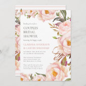 Classic Elegant Blush Couples Vrijgezellenfeest Kaart (Voorkant / Achterkant)