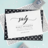 Classic Elegant Calligraphy Script 60th Birthday Kaart