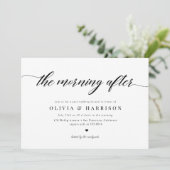 Classic Elegant Calligraphy Script Wedding Brunch Kaart (Staand voorkant)