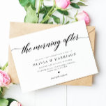 Classic Elegant Calligraphy Script Wedding Brunch Kaart<br><div class="desc">Classic Elegant Calligraphy Script Wedding Brunch Invitation - perfect voor postbruiloft brunches of voor het afstoten van ontbijten</div>