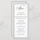 Classic Elegant Calligraphy Script Wedding Menu (Voorkant / Achterkant)