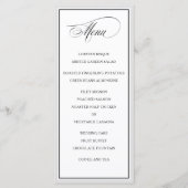 Classic Elegant Calligraphy Script Wedding Menu (Voorkant)