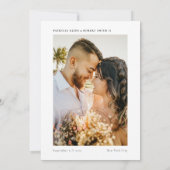 Classic Elegant Calligraphy Wedding Photo Save The Date (Achterkant)