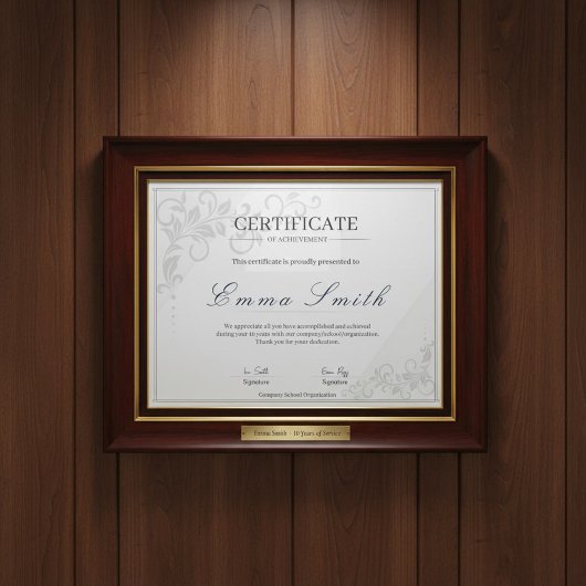 Classic Elegant Certificate Of Achievement Templat
