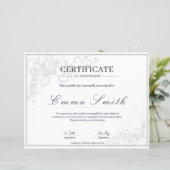 Classic Elegant Certificate Of Achievement Templat (Staand voorkant)