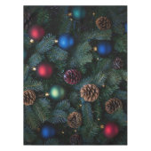 Classic Elegant Christmas Tree Ornaments Tafelkleed (Voorkant)