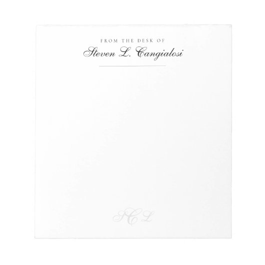 Classic Elegant Custom Letterhead Notitieblok (Voorkant)