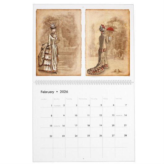 Classic Elegant Dames  Stijl Schilderkunst Kalender (Feb 2026)