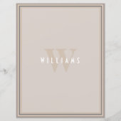 Classic Elegant Family Monogram Notitieblok (Achterkant)