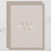 Classic Elegant Family Monogram Notitieblok (Voorkant / Achterkant)