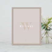 Classic Elegant Family Monogram Notitieblok (Staand voorkant)