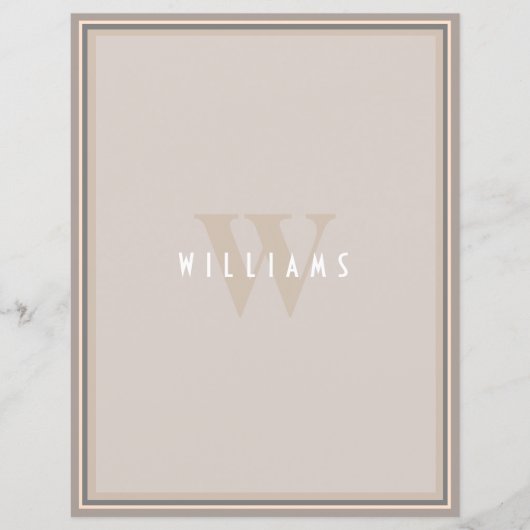 Classic Elegant Family Monogram Notitieblok (Voorkant)