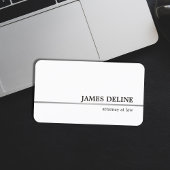 Classic Elegant Faux Silver Line Advocaat Visitekaartje