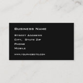 Classic Elegant Floating Monogram Square Visitekaartje (Achterkant)