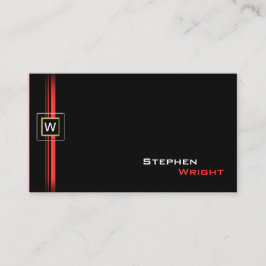 Classic Elegant Floating Monogram Square Visitekaartje