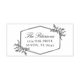 Classic Elegant Floral Lijst retouradres Zelfinktende Stempel