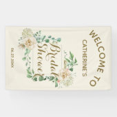 Classic Elegant Floral Vrijgezellenfeest Welkom Spandoek (Horizontaal)