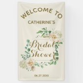 Classic Elegant Floral Vrijgezellenfeest Welkom Spandoek (Verticaal)