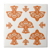 Classic elegant folk art birds Italian  Tegeltje (Voorkant)