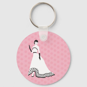 Classic Elegant Girl Sleutelhanger