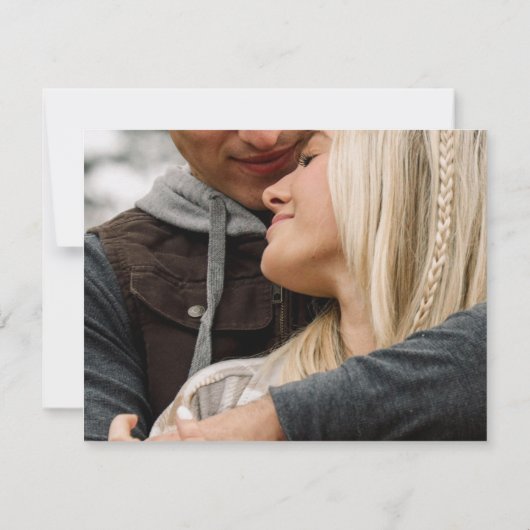 Classic Elegant Gold 2 foto bruiloft RSVP Kaart (Achterkant)