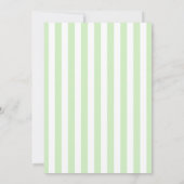 Classic Elegant Green Stripes Baby Shower Kaart (Achterkant)