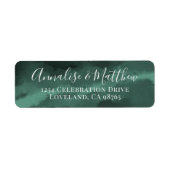 Classic Elegant Green Wedding Retouradres Etiket (Voorkant)