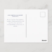 Classic & Elegant Headline Foto Afstudeerder Aanko Briefkaart (Achterkant)