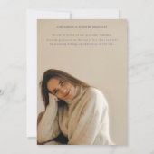 Classic & Elegant Headline Photo Grad Announcement Kaart (Achterkant)