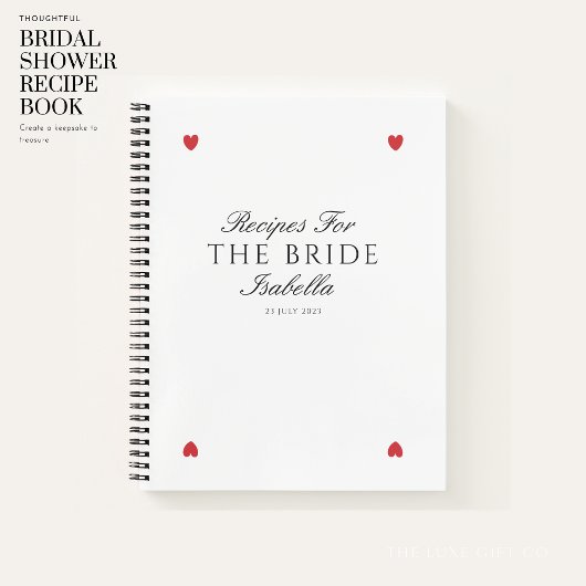 Classic Elegant Hearts Vrijgezellenfeest Cadeaurec Notitieboek