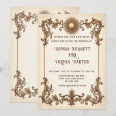 Classic Elegant Huwelijksuitnodiging Kaart (Voorkant / Achterkant)