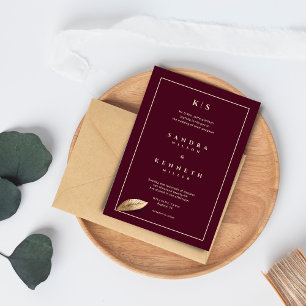 Classic & Elegant I Bulgaars Roos I Bruiloft Kaart