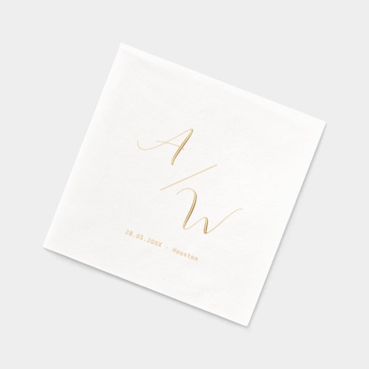 Classic Elegant Initialen Folie bruiloft Folie Servetten (Links)