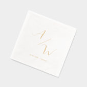 Classic Elegant Initialen Folie bruiloft Servetten (Links)